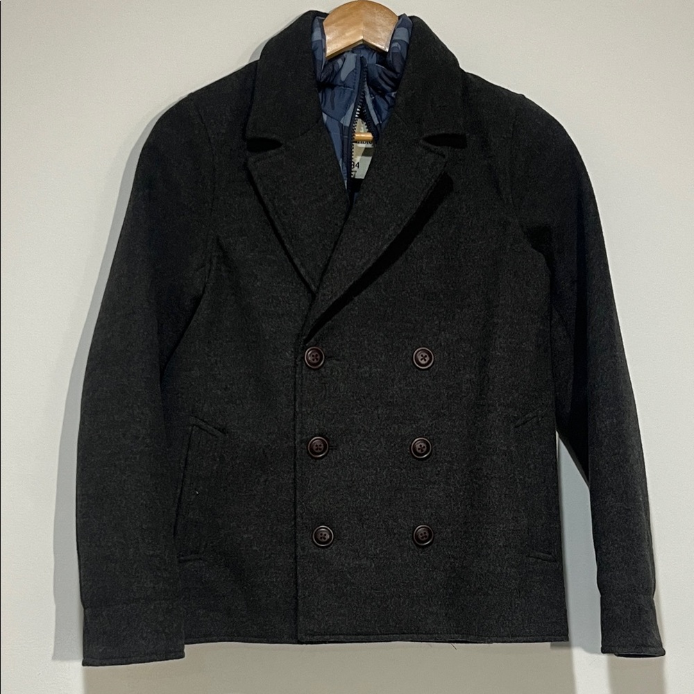 Abercrombie Kids Charcoal Double-Breasted Blazer